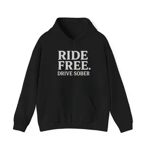 Ride Free Sober Hoodie | Memorial Sweatshirt, Inspirational Gift, Awareness Apparel, Unisex Cozy Wear, Grief Support Clothing