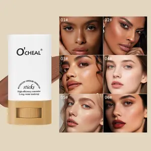 Alabaster Color Dual-Ended Foundation Stick, Natural Conceals Blemishes & Pimples, Flawless Brightening Makeup, Free Sample Approval, Hydrating Flawless Coverage