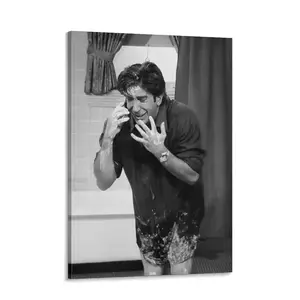 Funny Bathroom Wall Art Friends TVShow Comedy Print for RestroomDecor, Ross Geller Humorous BlackWhite Wall Art Men Toilet Room