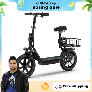 [@nacharya] AOPO Electric Scooter for Adults with Padded Seat | 500-750W Peak Motor, 22mph Top Speed | Pet-Friendly Design with Removable Basket | 300lbs Capacity & IPX4 Waterproof