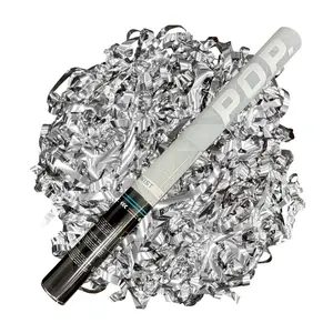 Silver Metallic Streamers - Handheld Streamer POP Cannon (24")