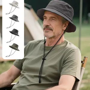 1 Pack Universal Solid Color 100% Polyester Bucket Hat For Men Women Camping Hiking Travel Spring Summer UPF 50+ Foldable Sun Hat