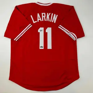 Baseball Jersey #11 Larkin Red Baseball Jersey Men's Gift