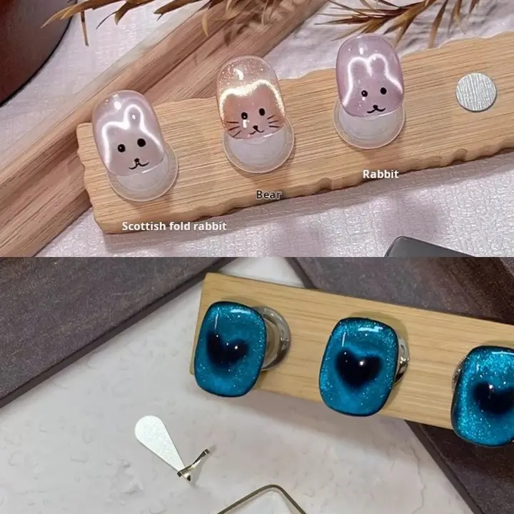 Nail magnet cat eye magnet nail tool love cat eye rabbit cat eye lop ear rabbit original cat eye shape
