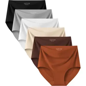 Womens Underwear High Waisted No Show Briefs Silky Stretch Breathable Full Coverage Ladies Panties Multi Pack2026