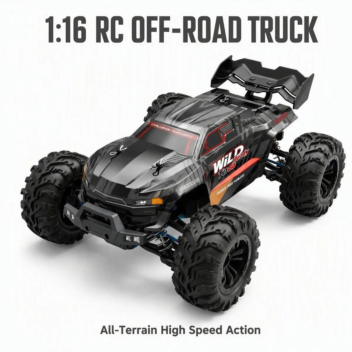 SUPERMELER 2.4G Remote Control Off-road Vehicle, Scale 1:16, Dual Battery Configuration, 50+ Minutes of Battery Life, Long-lasting Power