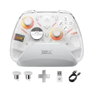AOLION K20 TMR Wireless Game Controller (Not for PlayStation/Xbox) - TMR Precision Joysticks, Charging Dock, RGB Lighting, Swappable D-Pad, Cable Included, Compatible with Switch, PC, iPad, Smartphone - Gaming Setup Accessories
