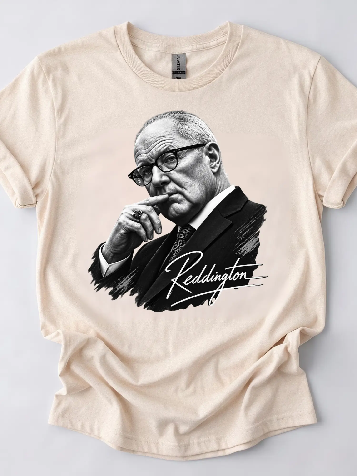 Reddington Portrait Graphic T-Shirt, Sweatshirt & Hoodie, Vintage Black White Fan Apparel, Signature Streetwear Unisex Gift