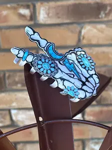 Peace, Love & Turquoise Claw Clip