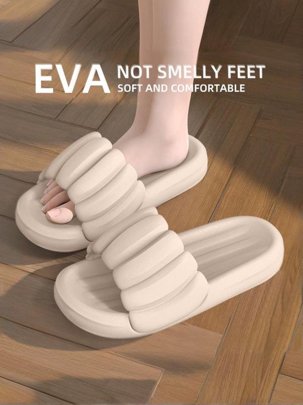 Women's Eva Flat Non-Slip Bath Slippers, Soft Indoor Outdoor Casual Shoes, Unisex Comfortable Home Footwear, Simple Style, Soft Sole Slippers, Lightweight Slippers