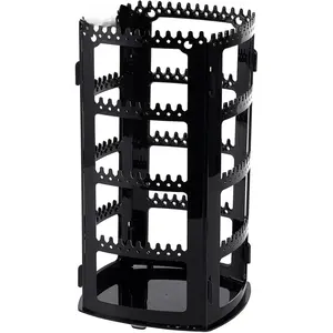 Sooyee 360 Rotating Earring Holder and Jewelry Organizer, 4 Tiers Jewelry Rack Display, 156 Holes & 160 Grooves for Necklaces & Earrings Plastic Boxes Decorative Insert