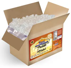 Rani Thread Misri (Rock Sugar / Dhaga Mishri) 352oz (22lbs) 10kg Bulk Box ~ All Natural | Gluten Friendly | No Colors | Vegan | Kosher | Indian Origin
