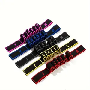 A multi-band yoga stretch band, 8-band elastic band, digital band, Latin dance elastic band, stretching yoga training for shaping and correcting postures, men's and women's home fitness exercise dance band, elastic stretch band, Fitness Bands
