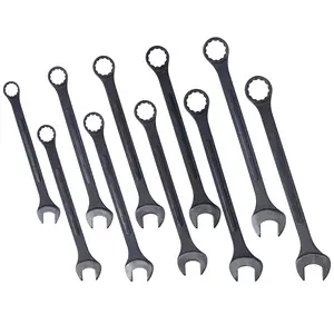 Hdmw SAE Jumbo Combination Wrench Set Extra Large,10 PC SAE Black-Oxide Jumbo Combo Wrench Set  1-5/16" - 2" with pouch