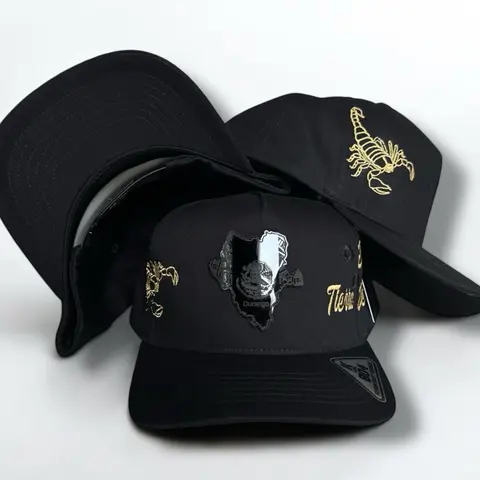 Men's Classic Black Snapback Baseball Cap - Letter Embroidered, Unique Embroidery Design, Adjustable Fit, Black Plate Logo, Casual Trendy Hat for Everyday Wear