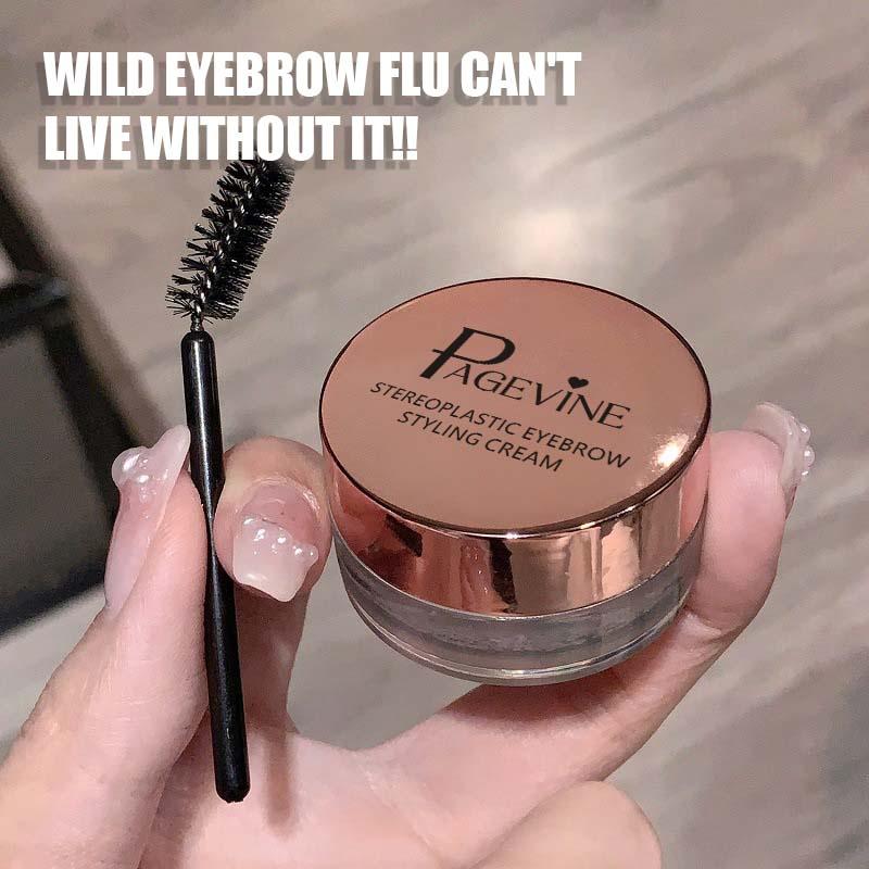 Stereoplastic Eyebrow Setting Cream Lasting Quick Dry Eyebrow Gel Wild Eyebrow Setting Cream Clear Brow Styling Gel Wax Transparent Lightweight Long Lasting Hold for Effortless Brows Flawless Makeup Surprise Cosmetic