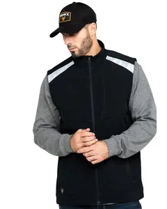 Hawx Men's Reflective Softshell Moto Work Vest - Hf19v01-Blk