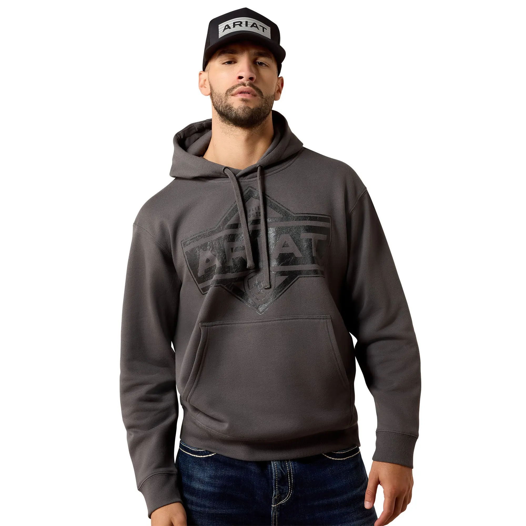 Ariat Men's Leather Diamond Dark Shadow Hoodie 10079648