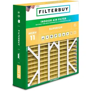 Filterbuy 20x25x6 Air Filter (1-Pack), Pleated MERV 11 Allergen Defense HVAC AC Furnace Air Filters for Aprilaire Space-Gard 201 / 2200 / 2250 & Lennox