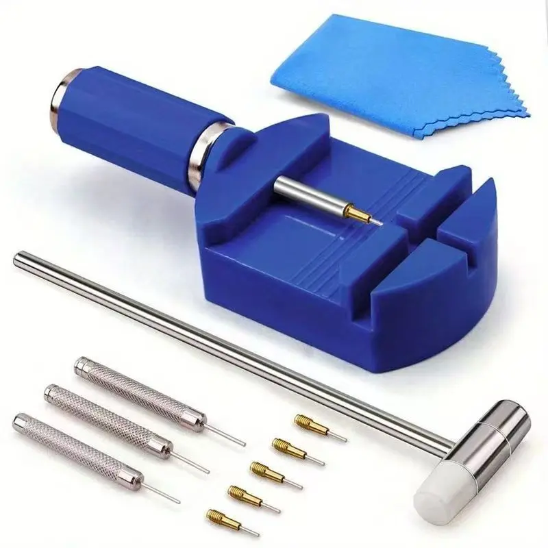 Professional Watch Link Band Sizing & Pin Removal Tool Kit, Portable Watch Bracelet Adjustment & Repair Toolkit, Watch Repair Toolkit