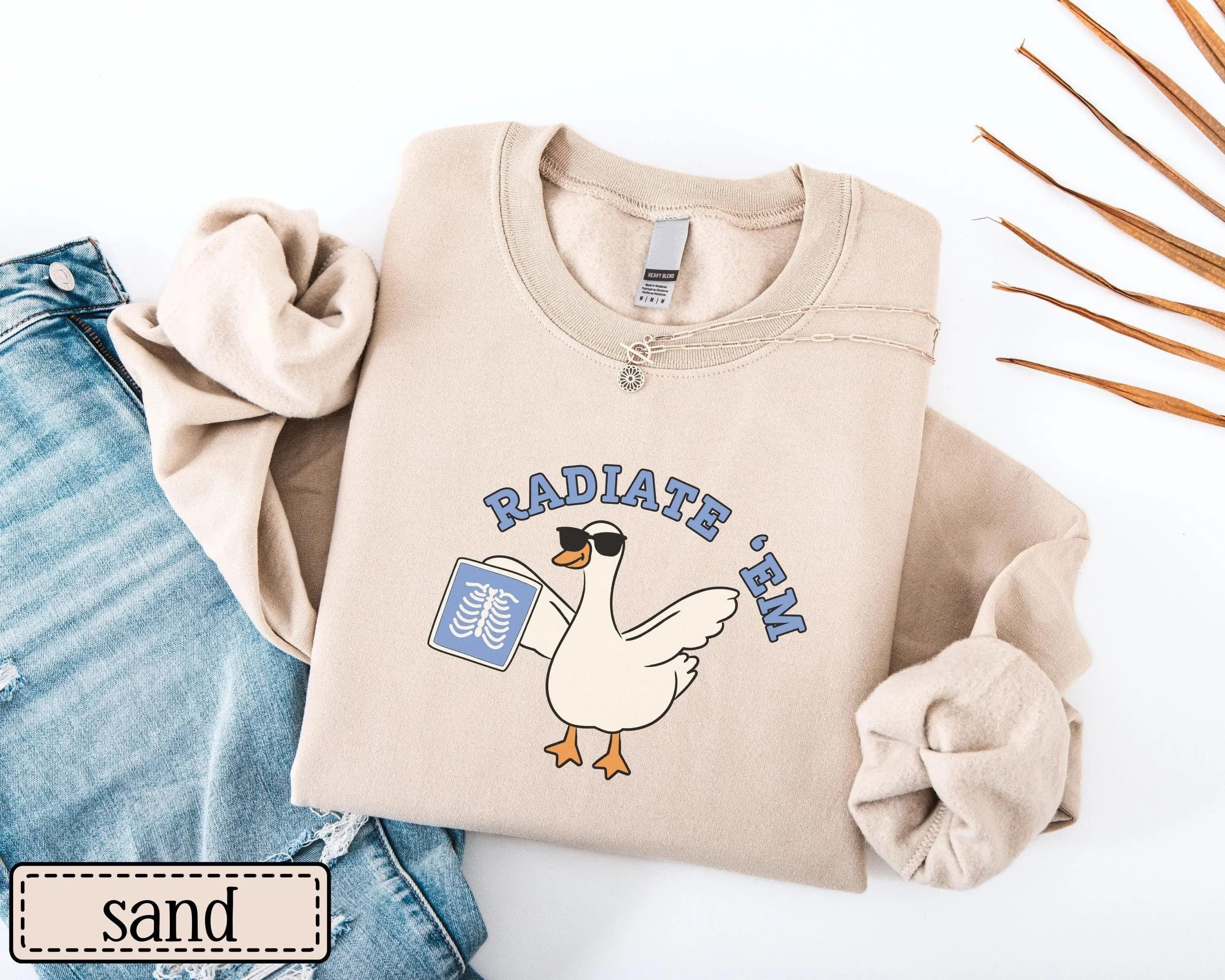 Radiology Goose T-Shirt & Sweatshirt, Funny X Ray Tech, Silly Goose Sweater, Radiologic Technologist Gift, RAD Tech Crewneck Pullover