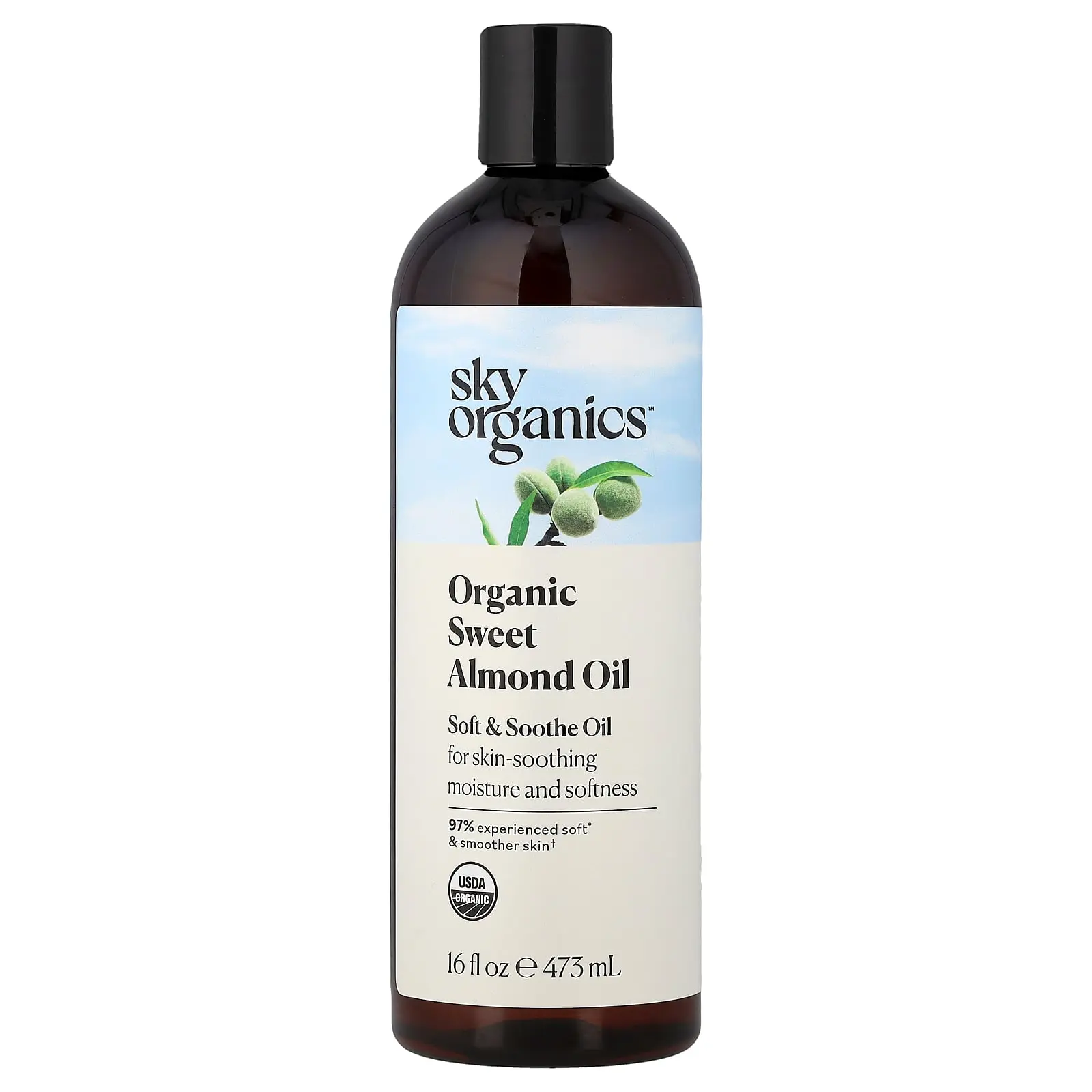 Sky Organics Organic Sweet Almond Oil, 16 fl oz (473 ml)
