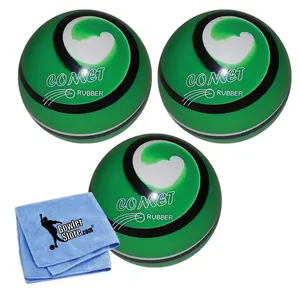 EPCO Duckpin Bowling Balls - Comet Rubber - Green with Black & White (5 inch- 3lbs. 10 oz.) -3 Balls