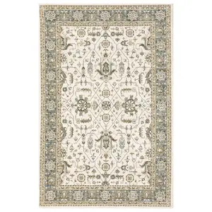 Oriental Weavers A9537P067253ST 2 ft. 3 in. x 8 ft. Andorra 9537P Indoor Runner Area Rug, Ivory