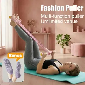 Multifunctional tension rope, 4-tube elastic yoga pedal tension belt, natural latex tension rope fitness equipment, rubber,mother's day gifts