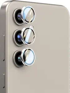 Camera Lens Protector for  Galaxy S25 Plus 2025, 9H Tempered Glass Camera Screen Cover,  Metal Individual Ring