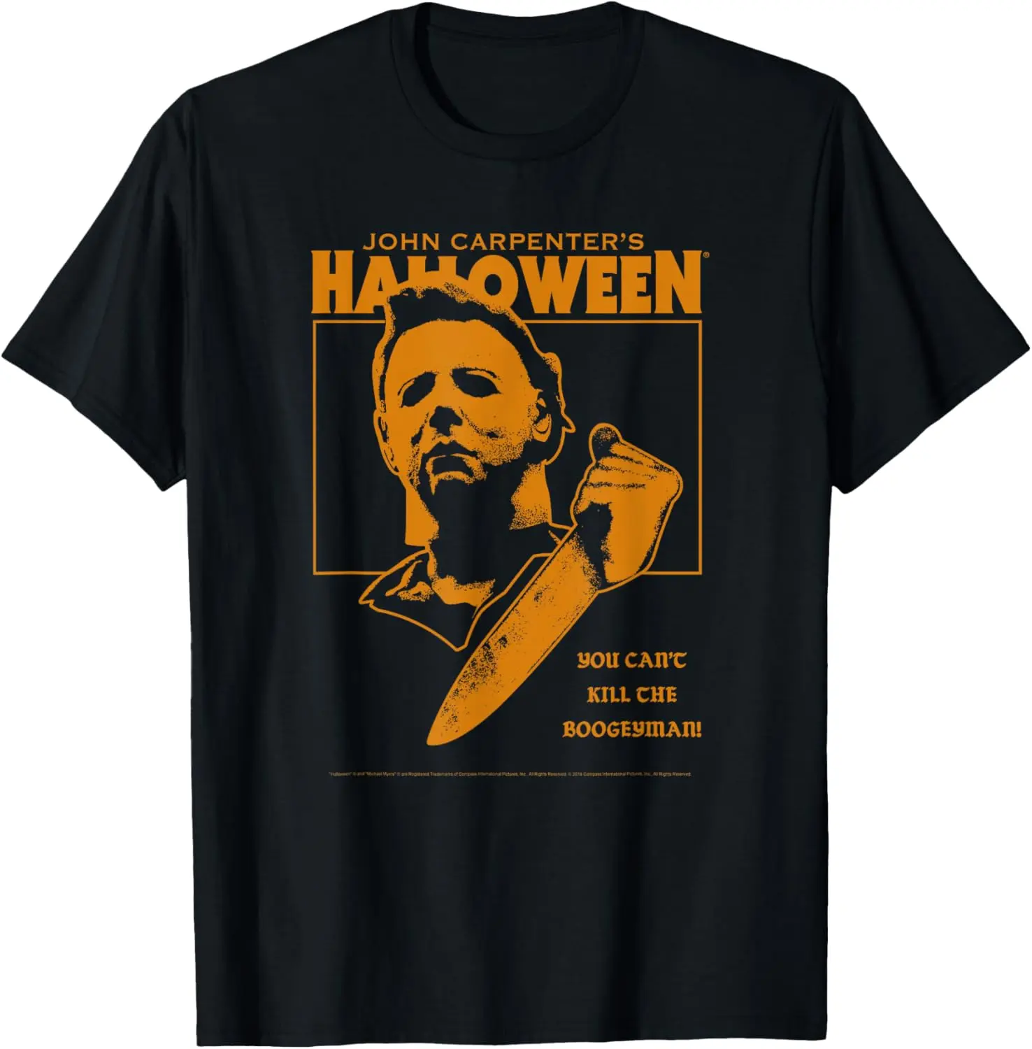 Halloween You Can't Kill the Boogeyman! T-Shirt Pure Cotton Graphic Tees Menswear Top: Gifts for Men & Women