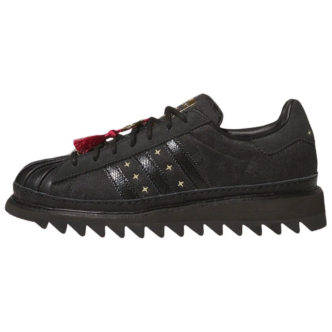 Adidas Originals x CLOT Superstar Chinese New Year Snake Edition Low-Top Men's & Women's Trainer Footwear, House White Official Maison Mihara Casual Athletic Flats