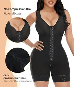 Fajas Colombianas Shapewear for Women Tummy Control Post Surgery Full Body Shaper Butt Lifter with Zipper Crotch skimsbodysuits solleonnewfajascurve elegant figure fajas melibelt bodysuitfajashaper Comfort Compression