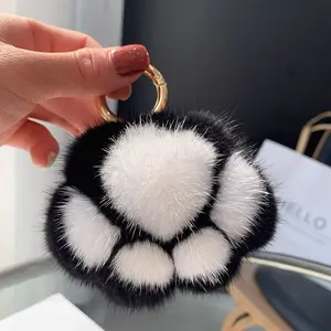Soft Plush Keychain - Cute Bunny Bag Charm Car Keyring for Women