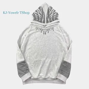 Jujutsu Kaisen Hoodie Mahoraga Washed Gray Hoodie Anime Unisex Hoodie Fashionable and suitable for daily wear Thin Hoodie Suitable for Spring