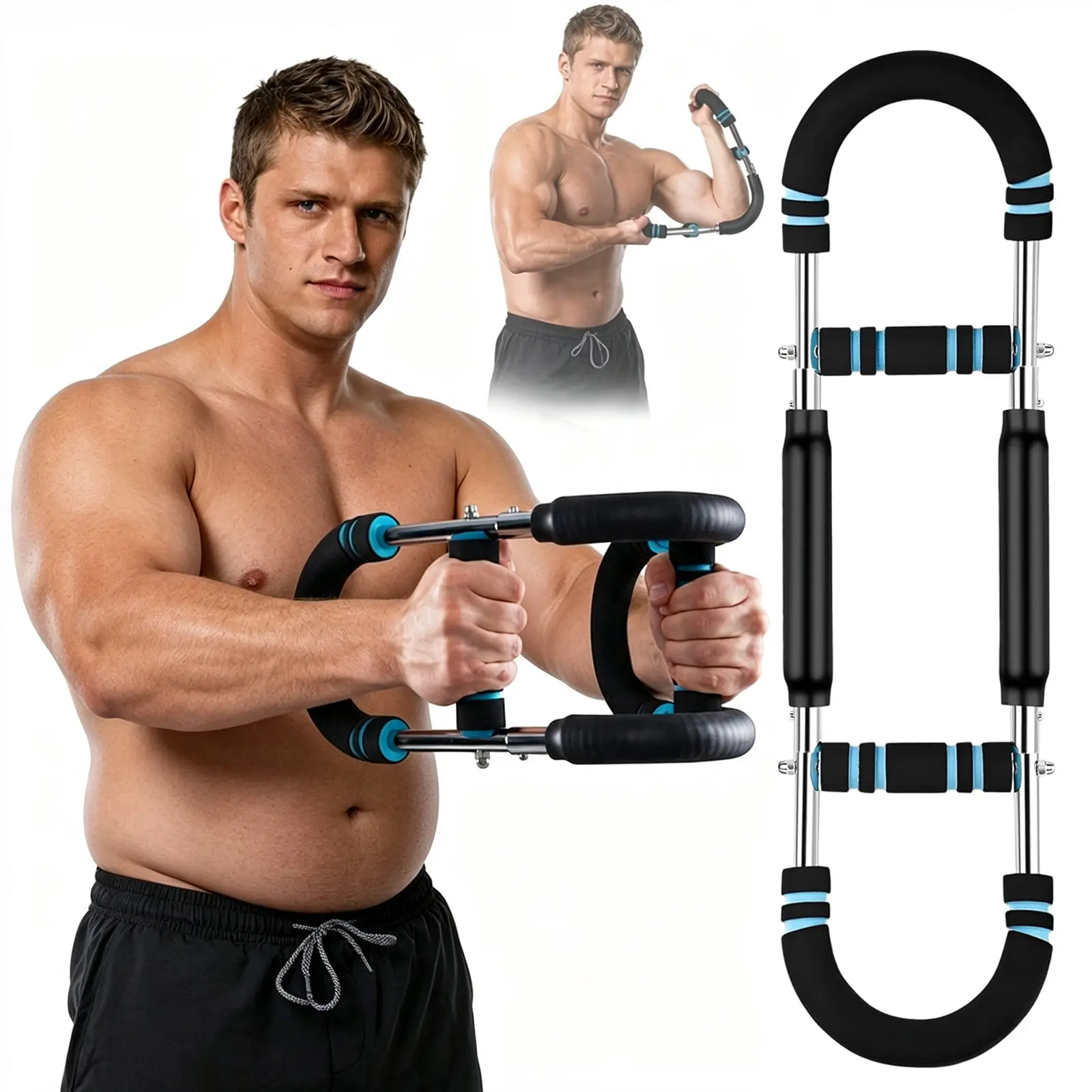 Twister Arm Trainer, Adjustable Resistance Twister Arm Exerciser Chest Exerciser for Men, Portable Chest Workout Equipment Arm Trainer for Men