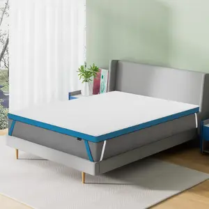 Flexpedic 2'' Mattress Topper, Twin Full Mattress Pad, Pain-Relief Slow Rebound Memory Foam Topper, 100-Night Trial, Fiberglass Free