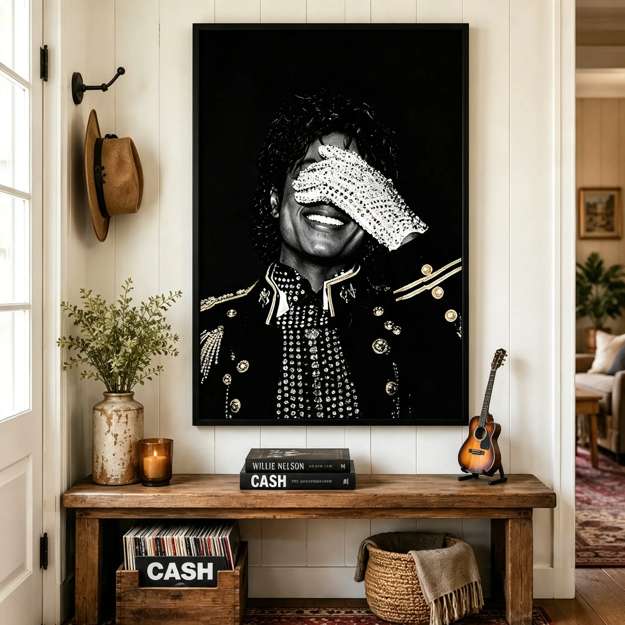 Michael Jackson Vintage Pop Canvas Poster | Iconic Black‑White Performer Wall Art for Music Room, Bedroom, Man Cave & Fan Home Decor Gift