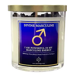 Divine Masculine Crystal Candle