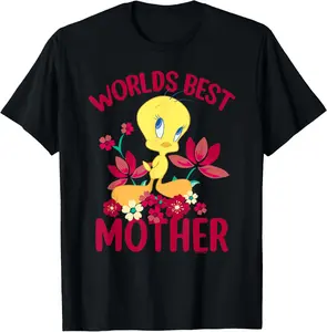 Looney Tunes Mother's Day Tweety Worlds Best Mom T-Shirt