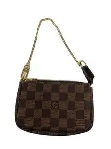 Pre-owned Louis Vuitton Canvas Mini Bags LV Damier Ebene Pochette Accessories Mini Bag L26011619
