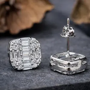 Baguette Cross Earrings