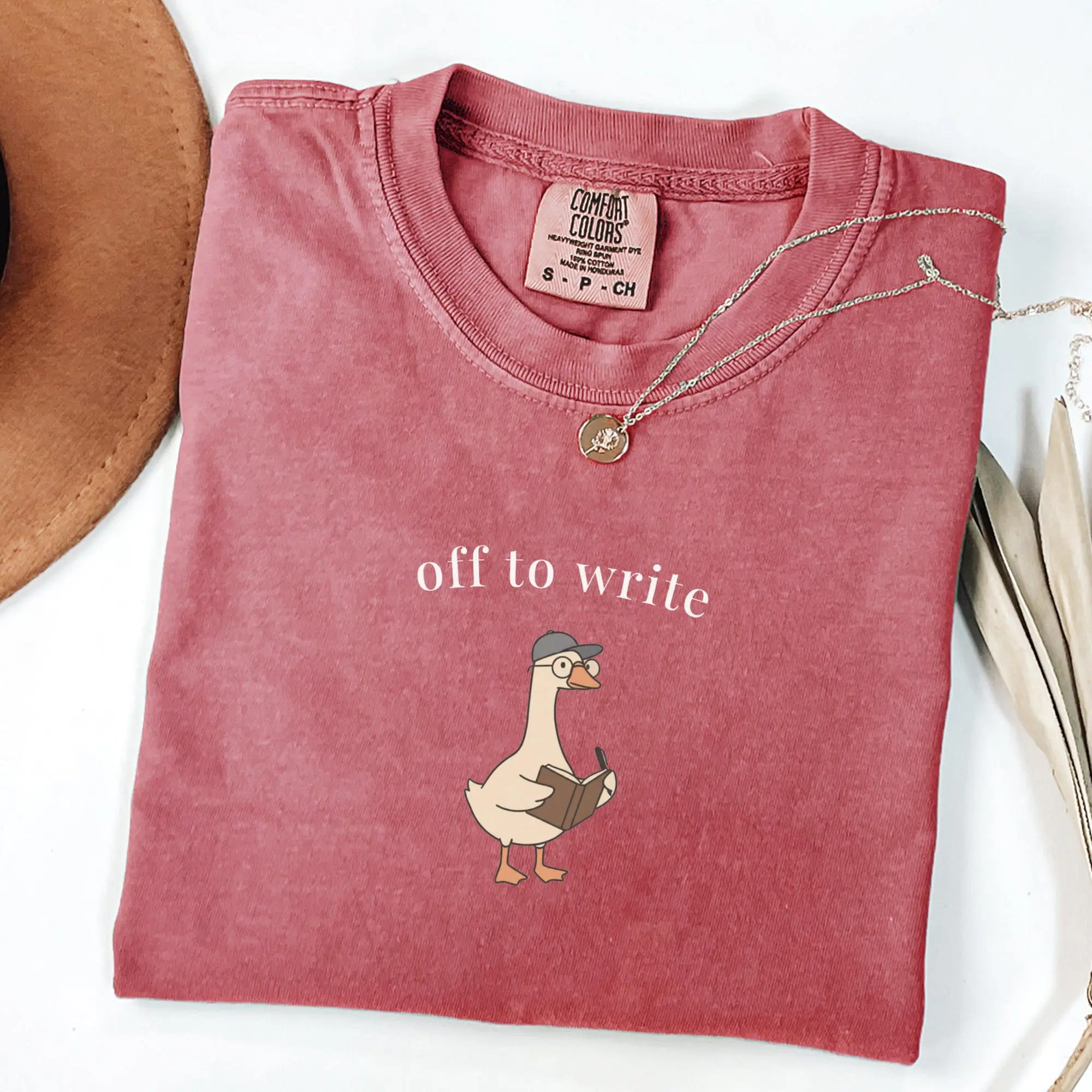 Comfort Colors Funny Writer Goose Shirt, Writer Shirt, Author Gift, Writer Mothers Day Gift, Cute Novelist Tee
