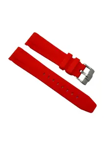 20mm Black Blue Men Silicone Strap Suitable for Rolextbres Seiko GMT Sea Submariner Curved Rubber Strap with Watch Buckle No Logo