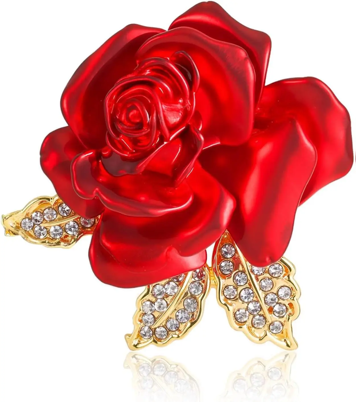 rose gold brooch for dress Rose Gold Tone Rhinestone Flower Embellishment or Brooch
