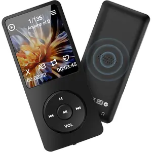 MP3 Player with  5.2, Portable 32GB MP3 MP4  Player with Speaker B2, 1.8" TFT Color Screen, Voice Recorder, Video, FM Radio, E-Book, HiFi Sound, for  & Travel