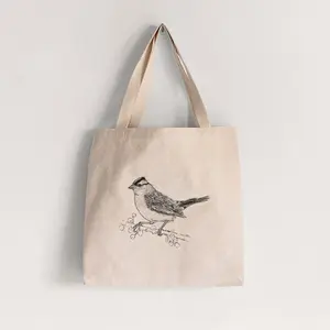 White-crowned Sparrow - Zonotrichia leucophrys - Tote Bag