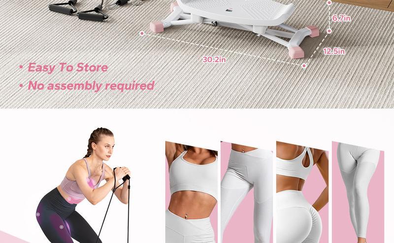 Merach Balance Board Balancing Machine Rocking Stepper Leg Exercise Low Impact Plyometric Training Fun Cardio Trainer Full Body Aerobic Exercise Equipment