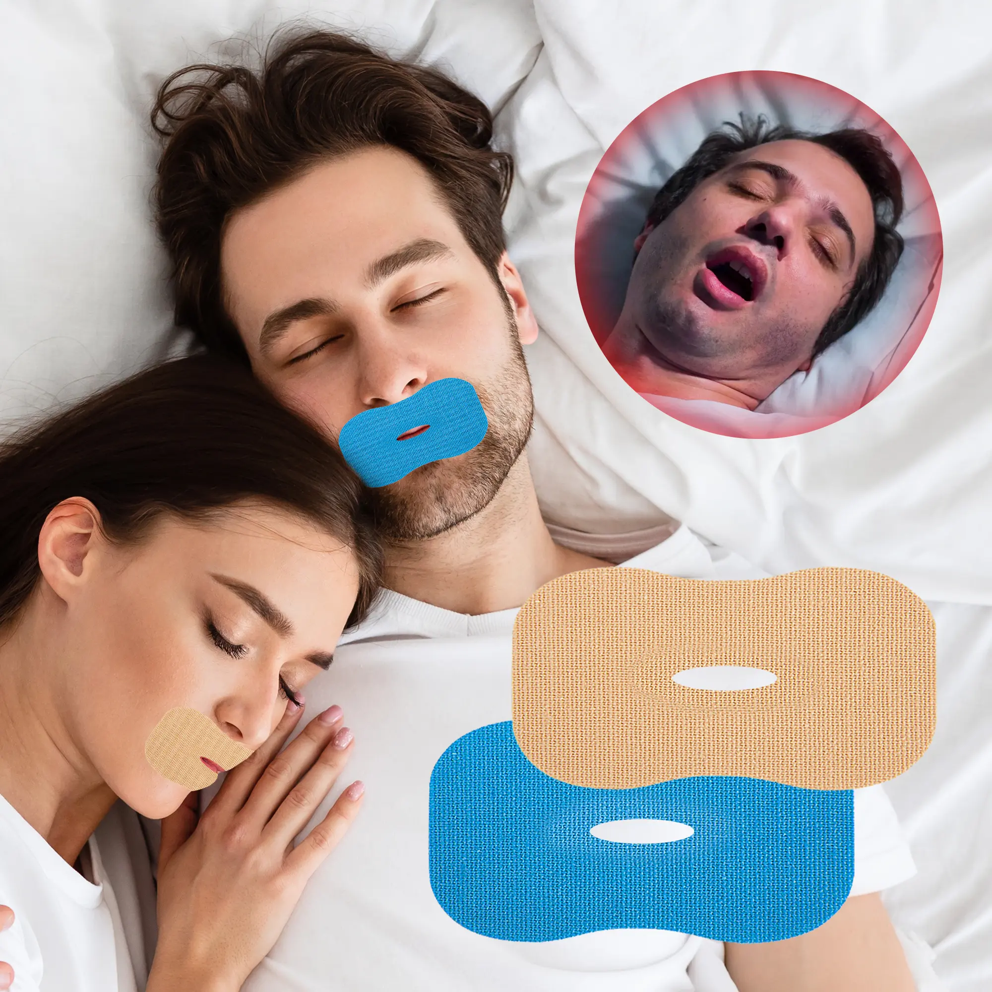 60pcs Mouth Tape for Adults & Kids, Anti Snoring Sleep Aid, Corrects Mouth Breathing, Prevents Dry Mouth, Improves Sleep Quality & Reduces Oral Discomfort, No Residue Comfortable Closed Mouth Strips for Night Use