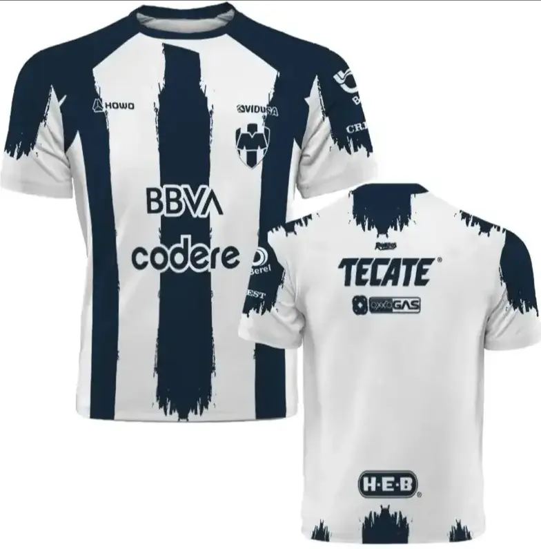 Monterrey Rayados 2025/26 Home Soccer Jersey – Mexico Football Shirt, 3D Printed Quick-Dry Athletic Top